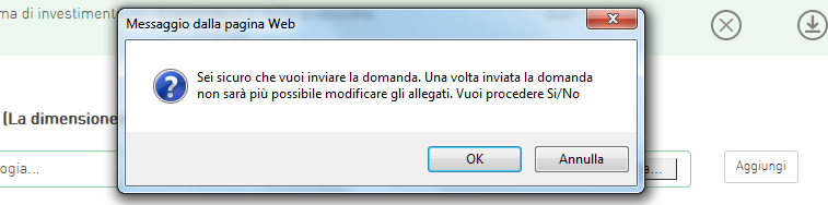 Il sistema avviserà anche se si sta cercando di allegare un documento con lo stesso nome di un documento già caricato (Figura 56).