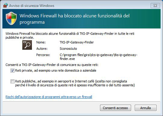 TKS IP Finder Il Finder gateway TKS IP sul CD in dotazione cerca il gateway TKS IP in rete.