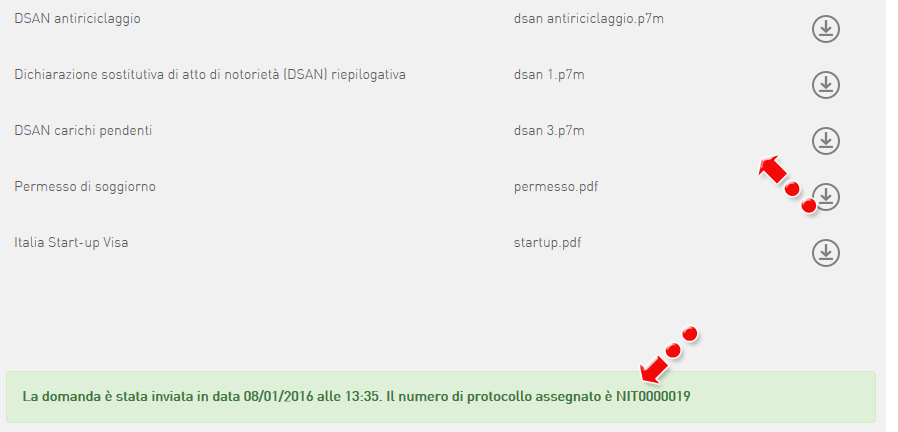 Figura 69 Pulsante Invia domanda Cliccando su Invia domanda il sistema mostrerà un avviso (Figura 70).