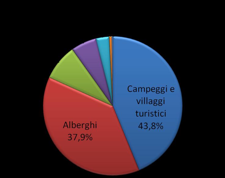 Puglia: offerta ricettiva/1 Composizione (2010) Distribuzione % delle presenze totali nelle