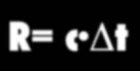 Misurando Δt e conoscendo la velocità della luce c sappiamo di trovarci a una distanza dal satellite: R= c Δt R= c Δt Sappiamo così di essere sulla superficie di una sfera di raggio R centrata in
