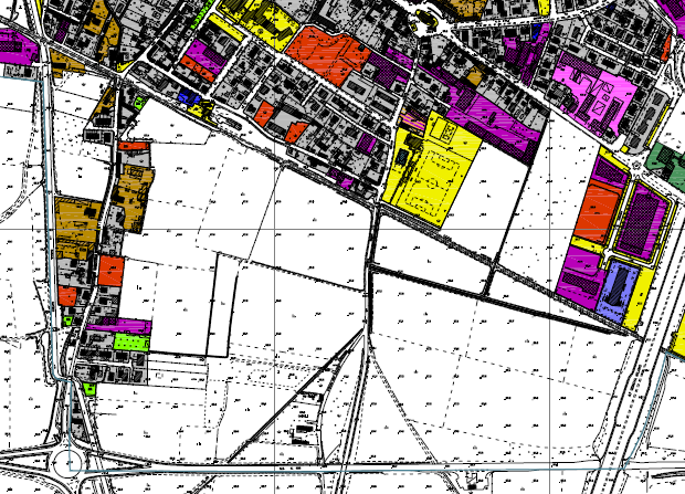 AMBITO 02. Zona di margine Sud (area compresa tra via Don Motti, via Vittorio Veneto, via Cantoni, via Piave, Canale Cavour, SS 596, Autostrada A7) Vincoli Fascia di rispetto stradale cat.