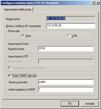 CONFIGURAZIONE DEI COLLEGAMENTI DI STAMPA 22 10 Fare clic su Fine per chiudere la finestra di dialogo Aggiunta guidata porta stampante standard TCP/IP e su Chiudi nella finestra di dialogo Porte