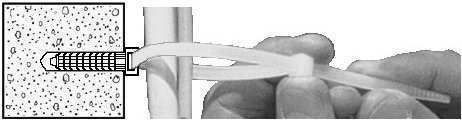 ACCESSORI Tassello con alette: è un supporto con perno che va installato a battuta entro un foro a parete Ø 8 mm.