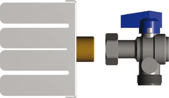 2.2 Allacciamento impianto Il kit consente diverse tipologie di installazione di seguito elencate: 1) Impianto con terminali 3/4 M Questo tipo di installazione consente di allacciare le valvole di