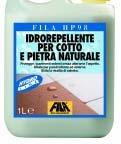 FILA - TRATTAMENTO PAVIMENTI CODICE UM PZ 7 LA PROTEZIONE IDRO - REPELLENTI FILA ES 82 idrorepellente per cotto, clinker, mattoni; indicato per FD.001190.05 lt 5 4 esterni ed interni. FD.001190.01 lt 1 12 cotto mattoni mq.