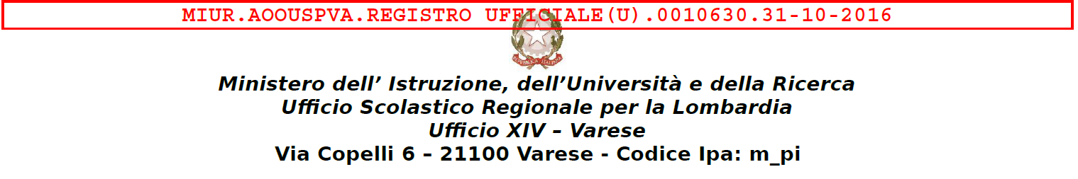 Varese, 26/10/2016 Al personale Oggetto: delega per l assegnazione di I e II Livello da protocollo.asp In ottemperanza a quanto disposto dal Manuale di Ente del 15 giugno 2015 di cui l art.