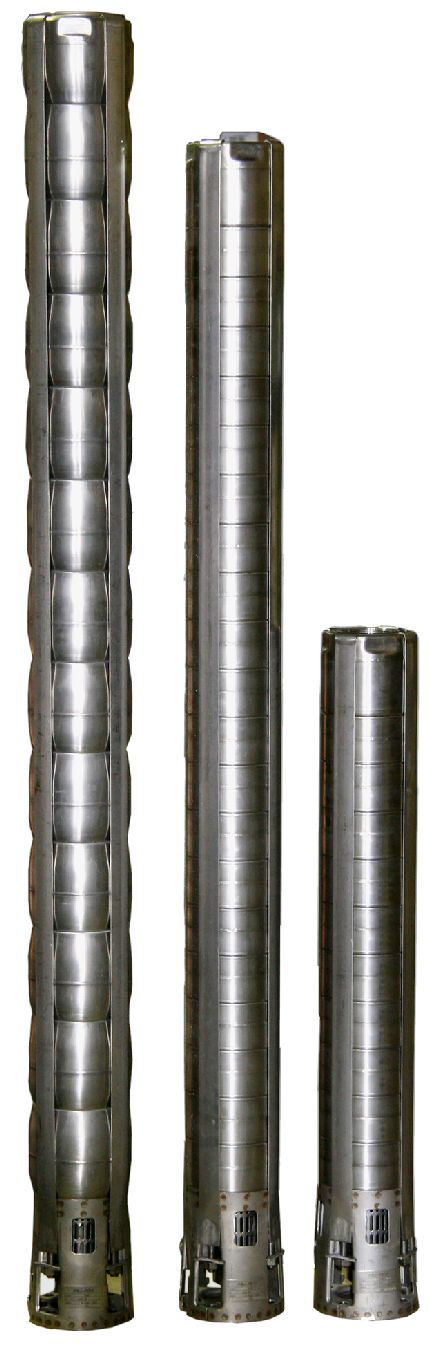 Pompe sommerse 6 realizzate interamente in acciaio inox di alta qualità 304 o 316, resistente alla corrosione. L albero è realizzato in robusto acciaio inossidabile 431.