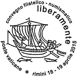 Comunicato 14/2015 del 10 aprile 2015 Annullo postale speciale in occasione del convegno filatelico-numismatico Liberamente (18 19 aprile 2015) In occasione del convegno filatelico-numismatico che si