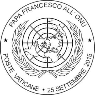 Comunicato 40/2015 del 15 settembre 2015 Annullo postale speciale in occasione della visita del Santo Padre Francesco alla sede dell Organizzazione delle Nazioni Unite (25 settembre 2015) In