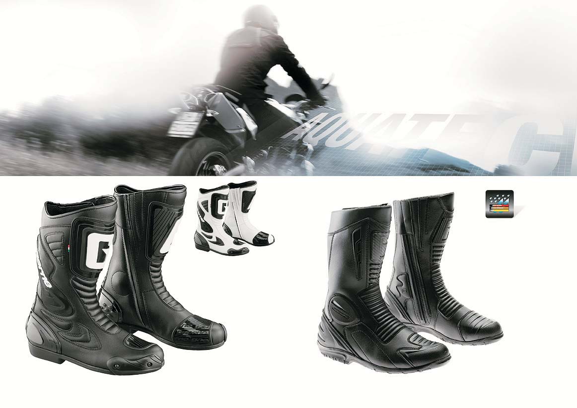 _RACING LINE _TOURING LINE G_IKE G_ALT AQUATECH ROAD RACE BOOT WITH UPPERS IN MICROFIBER, THIS BOOT HAS FRONT AND REAR HINGES IN ELASTICIZED MATERIAL TO ENSURE EXCELLENT FLEXIBILITY AND INCORPORATE