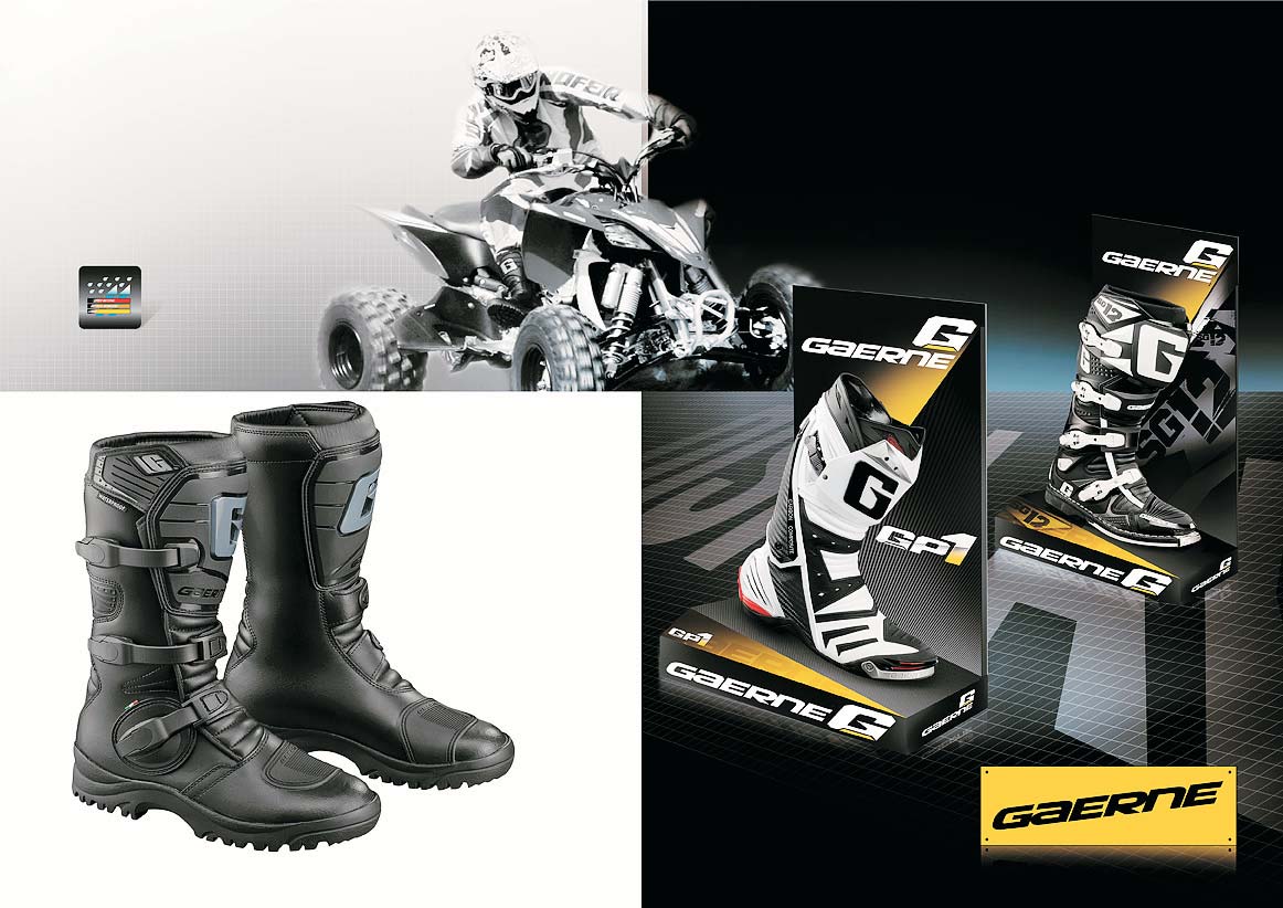_TOURING LINE _ACCESSORIES G-ADVENTURE DISPLAY AND BANNER THIS SPORT MINDED BOOT WILL KEEP YOUR FEET DRY WHEN THE RIDING GETS WET.