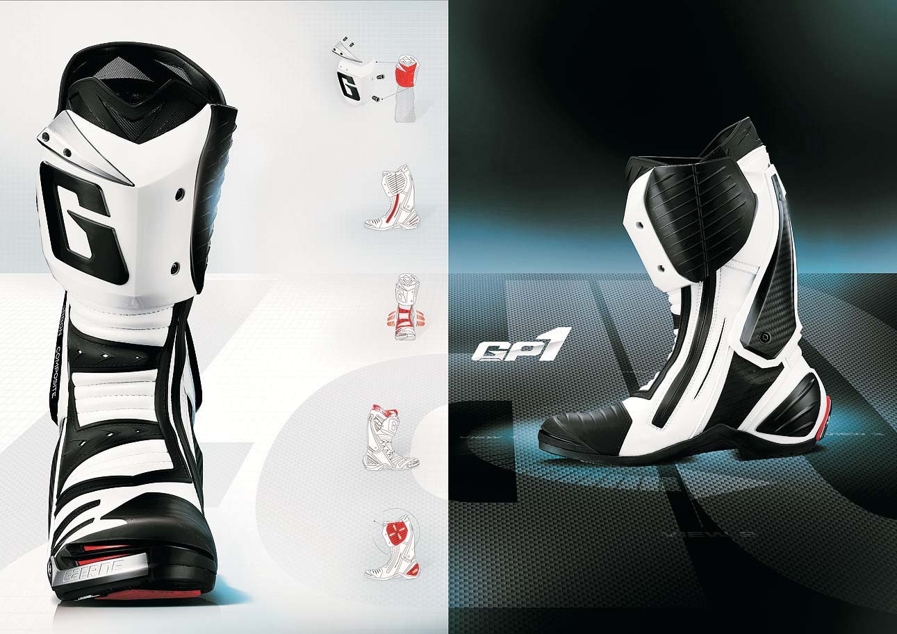 _RACING LINE _RACING LINE 6 FRONT SHIN PLATE: MADE OF PU AND ANATOMICALLY SHAPED, IT IS EASILY REPLACEABLE VIA TWO SCREWS. THE NYLON FRONT SLIDER IS ALSO INTERCHANGEABLE.