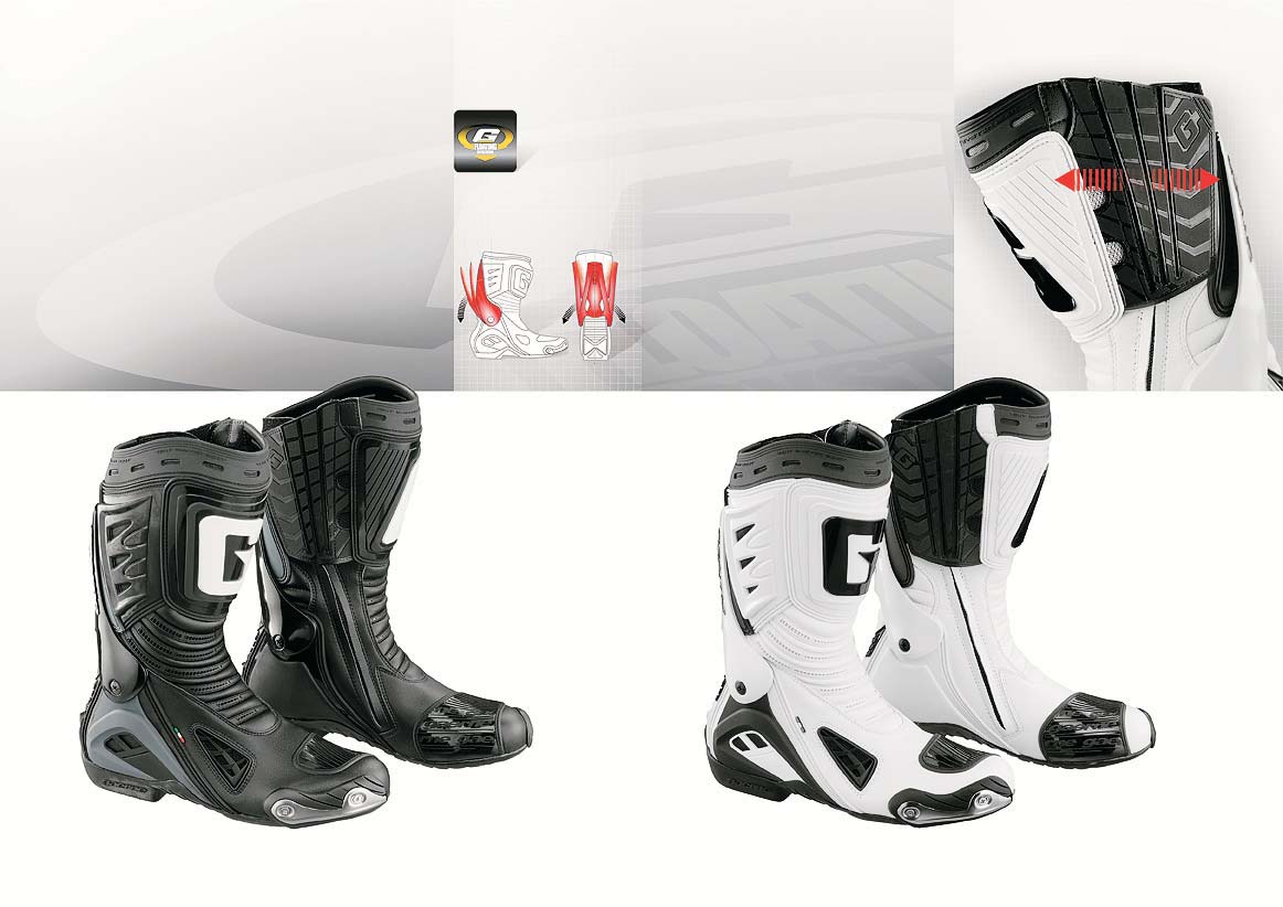 _RACING LINE _RACING LINE GRW_GP COMFORT. PROTECTION. DESIGN. EVERY DETAIL MAKES THESE RACING BOOTS PERFECT FOR HIGH SPEED AND RELIABLE PERFORMANCE.