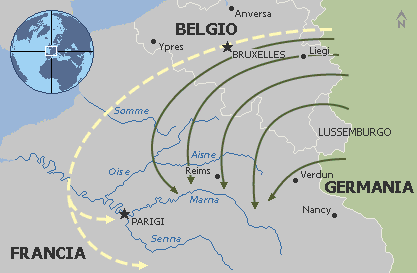 LA GRANDE GUERRA La Germania aveva già invaso il Lussemburgo e il Belgio,