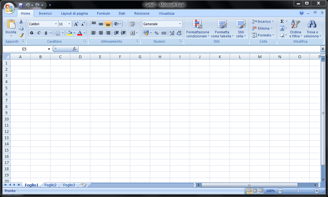 Presentazione dell ambiente Introduzione all ambiente Excel è un programma che mette a disposizione una matrice di righe e colonne.