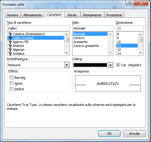 Formato caratteri Formattazione Formattare il contenuto Due strumenti, identici a quelli di Word 1 Home Carattere 2