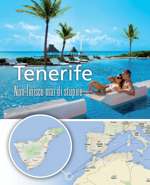 S P A G N A I S O L A DI T E N E R I F E Info Utili : - Tenerife è facilmente raggiungibile dall Italia con voli giornalieri diretti o con scalo, con voli charter o di linea dai principali aeroporti