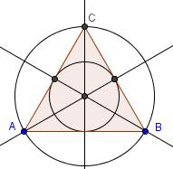 I triangoli e il teorema di Pitagora (UbiLearning) - 13 Inscrittibilità e circoscrittibilità dei poligoni regolari In un poligono regolare circocentro e incentro coincidono.