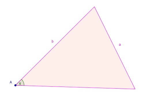 Lati e angoli Consideriamo un vertice di un triangolo e un lato che non passi per