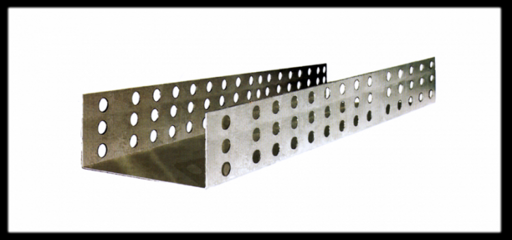 ARCH 80X140-ARCH 80x170-ARCH 80x0 Profilo a "U" in acciaio zincato con fori sui lati verticali per l aggrappo della rasatura per murature divisorie industriali e