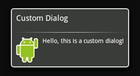 Custom Dialog View view = getlayoutinflater().inflate(r.layout.dialog, null); AlertDialog.