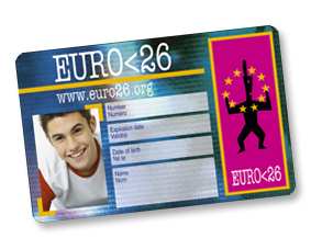 La Carta Giovani Euro<26 La tessera Carta Giovani Euro<26 rilasciata a tutti i soci, è nominativa e personale, è riconosciuta ed utilizzabile in 41 paesi in Europa ed utilizzata da più di 4 milioni