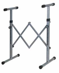 MUSICAL STANDS SUPPORTI MUSICALI X Keyboard stand, single brace, RAL 9005 01715 Supporto tastiera X, singola fiancata, RAL 9005 01715 Technical specifications 3,80 kg Min/Max height Altezza Min/Max
