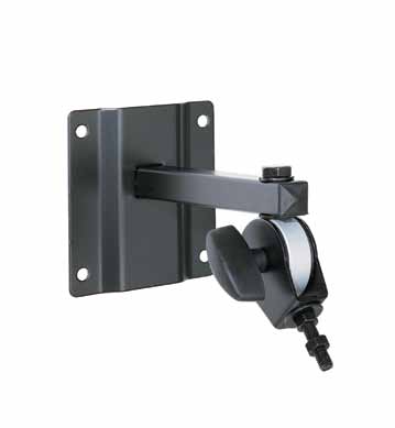 SPEAKER STANDS SUPPORTI CASSE Wall mounting speaker bracket, plate with 6 holes, RAL 9005 00479 Supporto cassa a muro con flangia 6 fori, RAL 9005 00479 Technical specifications 0,80 kg 10 kg Mount