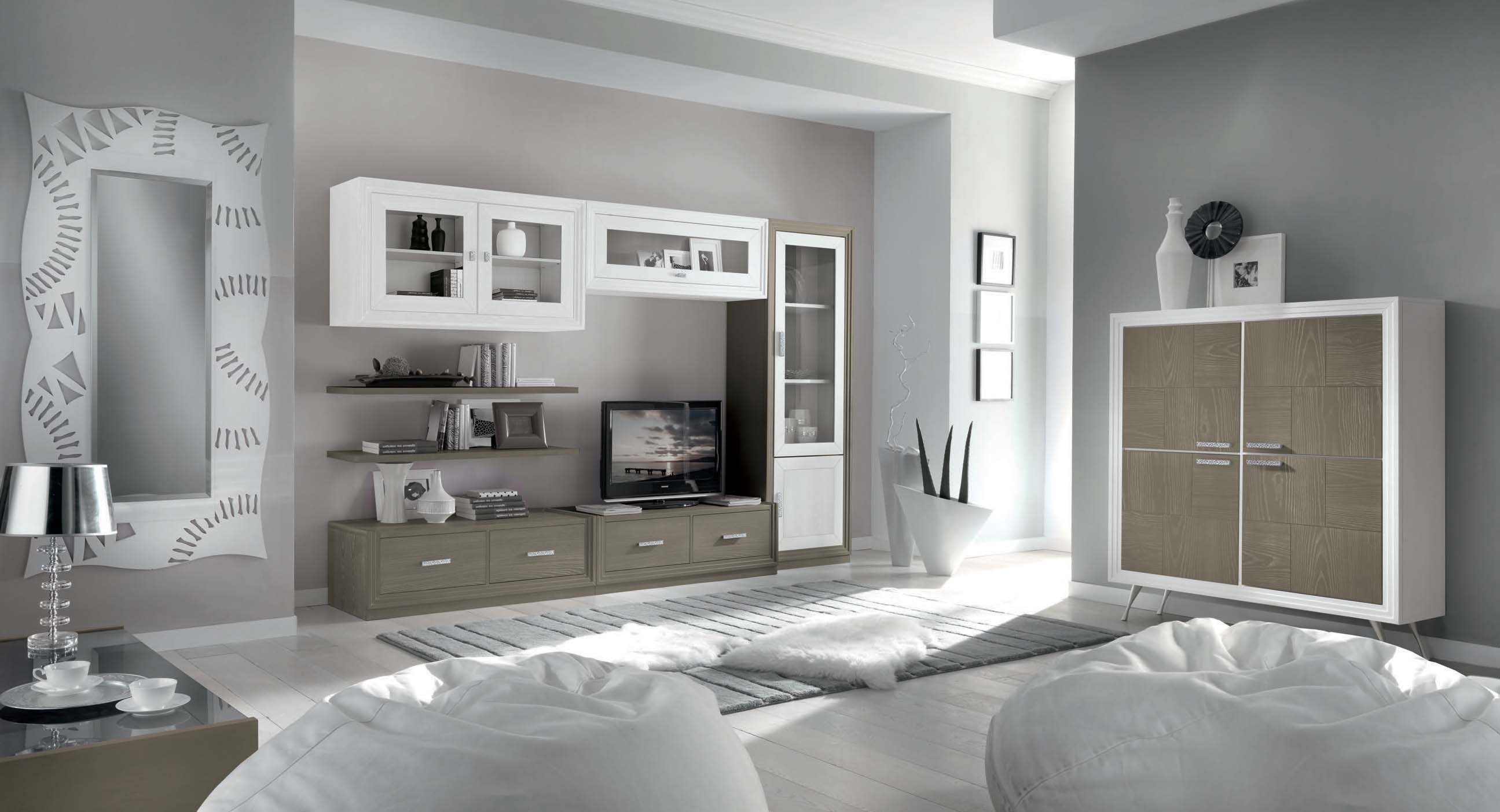 composizione M 156 soggiorno componibile a moduli. living room modular forms. cm. l.306 p.37/50 h.