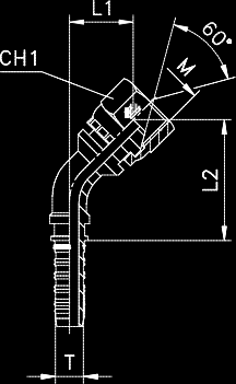 FEMMINA 45 METRICA CONO A 60 FILETTO METRICO CILINDRICO CODICE DN INCH FEMMINA L1 L2 CHIAVE PREZZO T-3/16-F-10X1MET45 5 3/16 10x1 15 39,5 17 T-3/16-F-12X1,5MET45 5 3/16 12x1,5 15 39,5 17