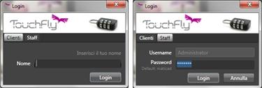 La modalità multiutente consente l utilizzo di TouchFly da parte dei clienti in sala mostra, in modo autonomo.