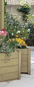 405752 Fioriera con pannello in legno Flowerbox with wooden trellis