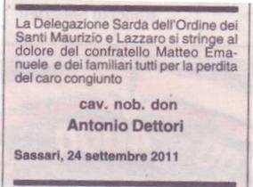 Un ringraziamento sentito e particolare al Sindaco di Calasetta Cav. Uff. Ing. Antonio Vigo, al Vice Sindaco Cav.