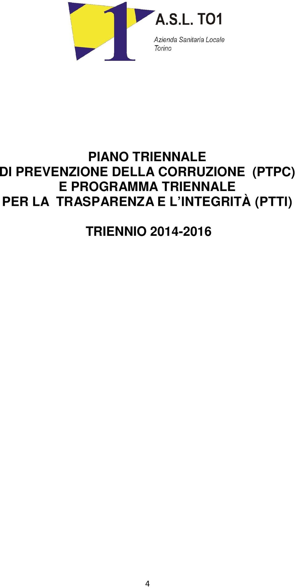 PROGRAMMA TRIENNALE PER LA