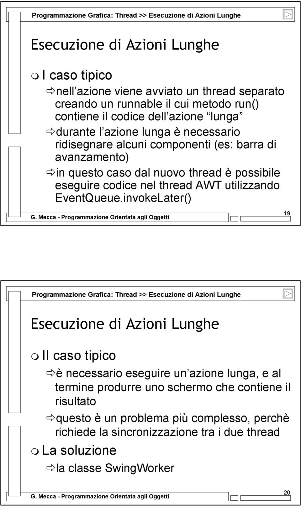 codice nel thread AWT utilizzando EventQueue.