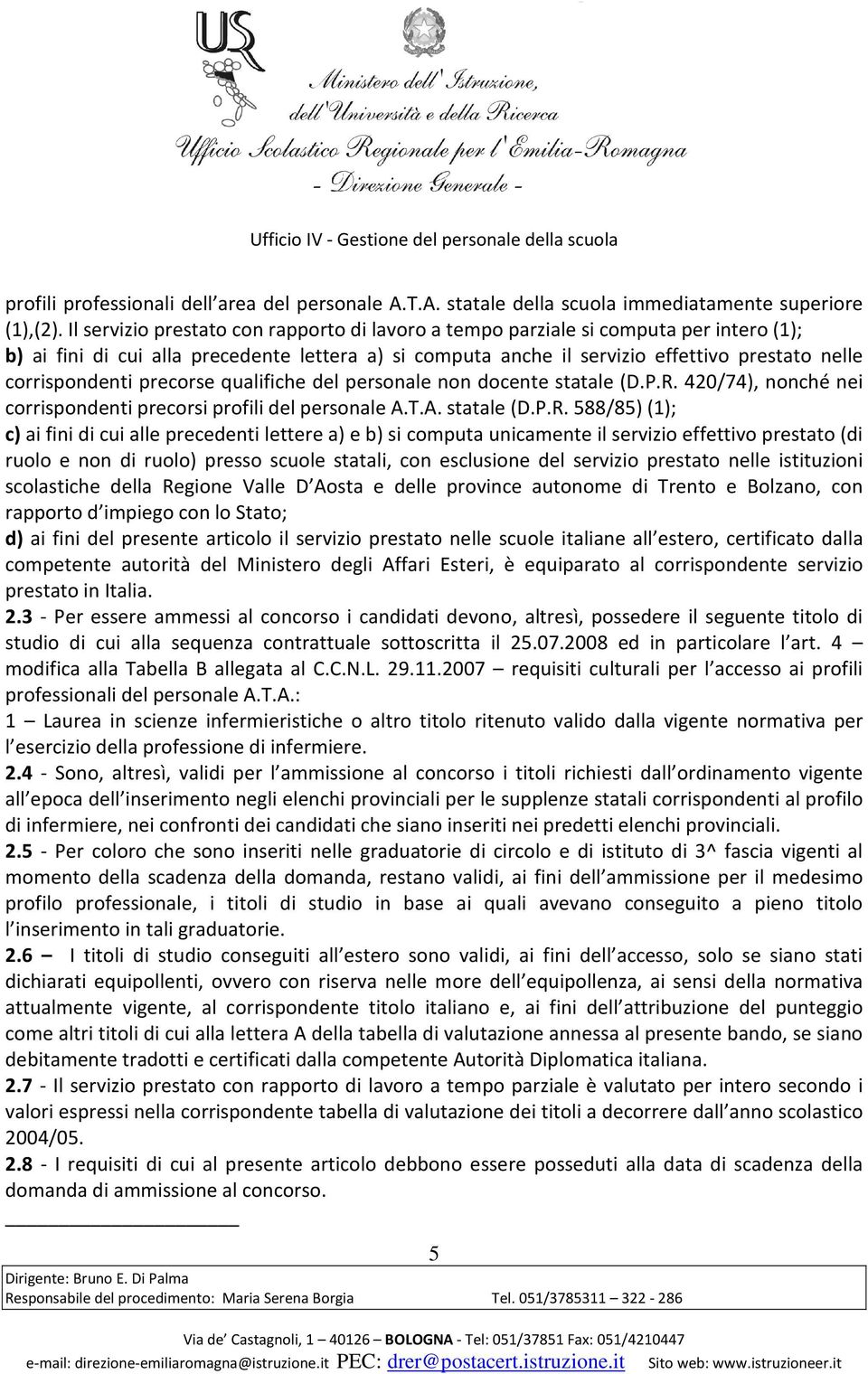 corrispondenti precorse qualifiche del personale non docente statale (D.P.R.