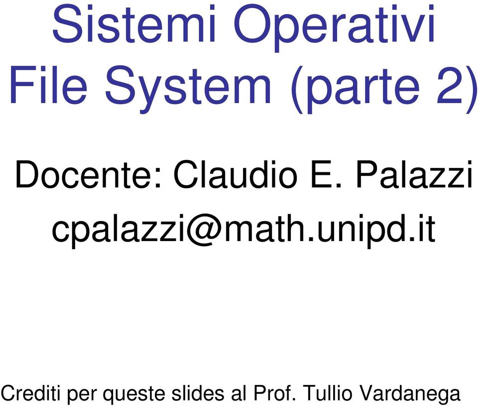 Palazzi cpalazzi@math.unipd.