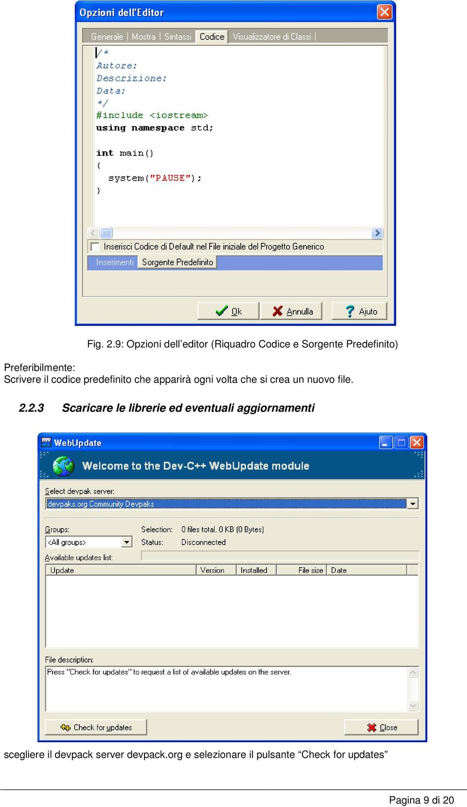 Scrivere il codice predefinito che apparirà ogni volta che si crea un nuovo file.