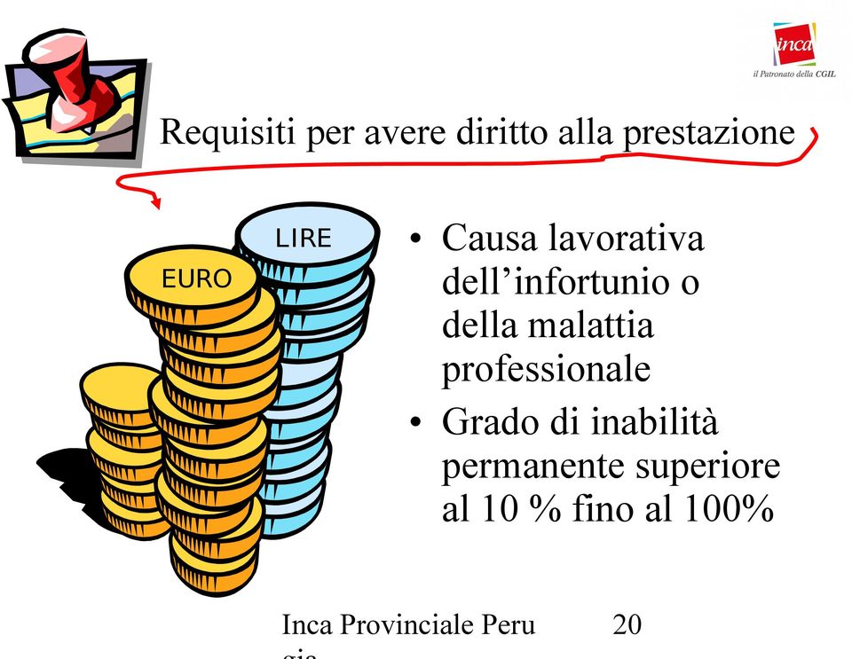 malattia professionale Grado di inabilità