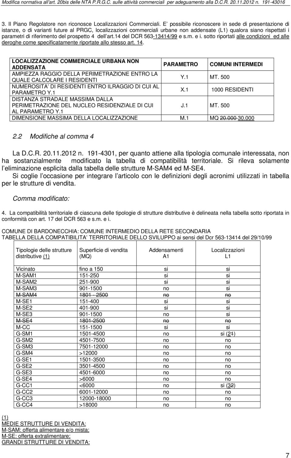 prospetto 4 dell art.14 del DCR 563-13414/99 e s.m. e i. sotto riportati alle condizioni ed alle deroghe come specificatamente riportate allo stesso art. 14.