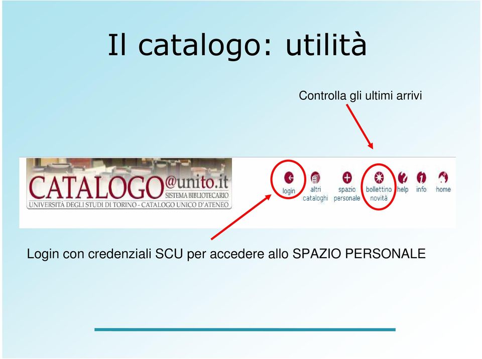 Login con credenziali SCU