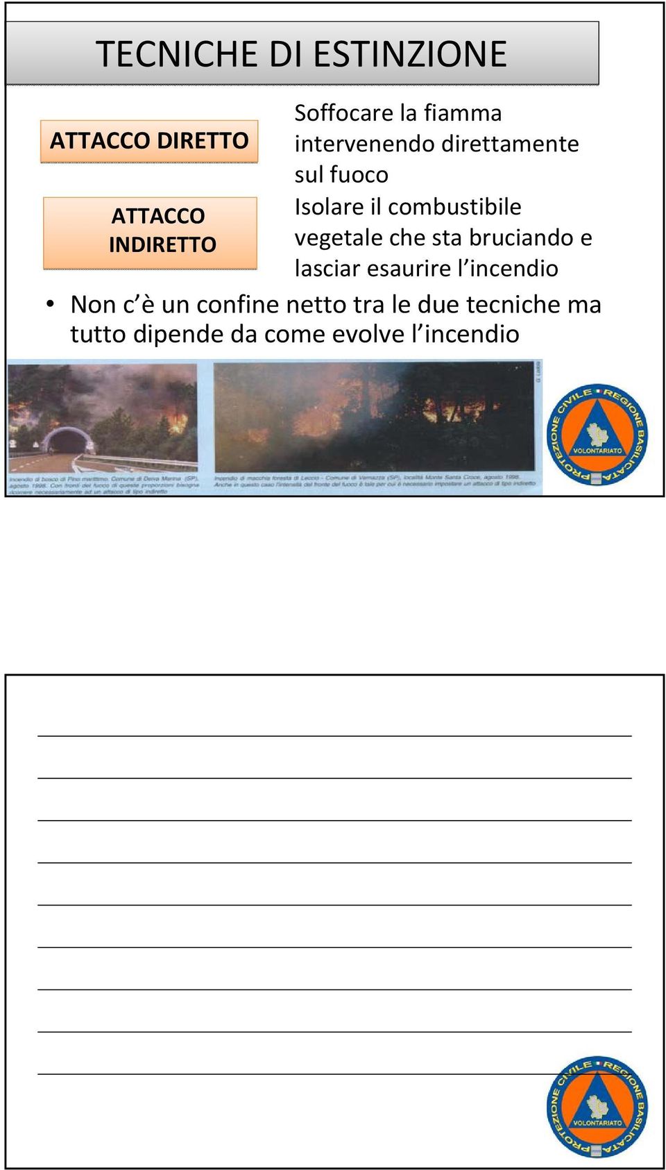 vegetale che sta bruciando e lasciar esaurire l incendio Non c è un