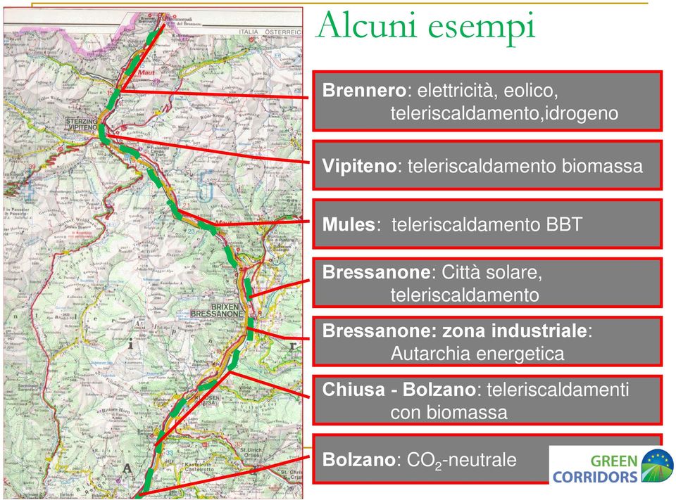 Bressanone: Città solare, teleriscaldamento Bressanone: zona industriale: