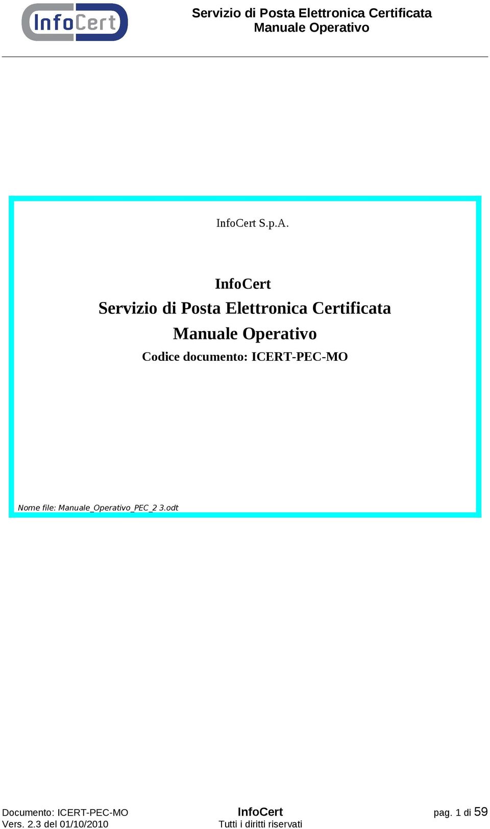 Certificata Codice documento: ICERT-PEC-MO