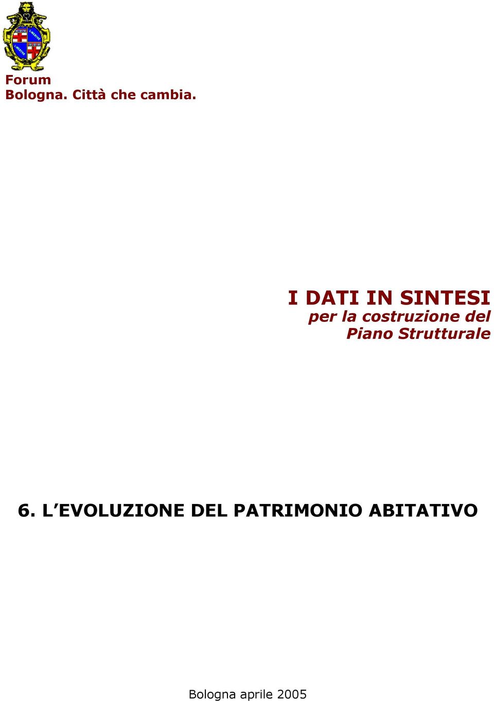 del Piano Strutturale 6.