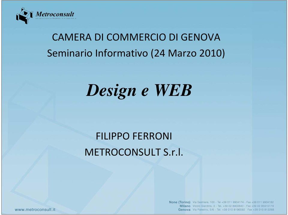 (24 Marzo 2010) Design e WEB
