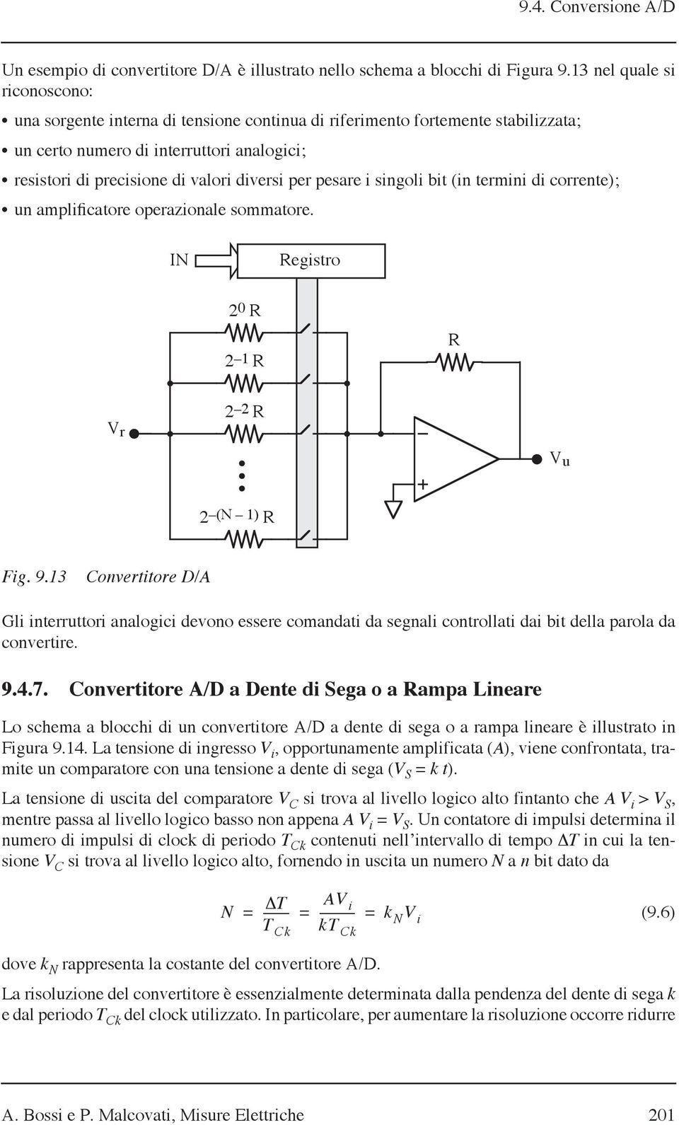 singoli bi (in ermini di correne); un amplificaore operazionale sommaore. I Regisro 20 R 2 1 R R V r 2 2 R V u 2 ( 1) R Fig. 9.