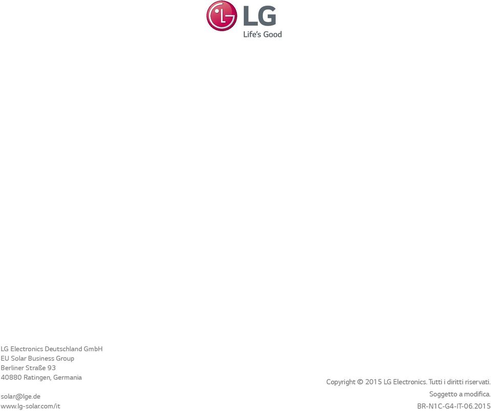 lg-solar.com/it Copyright 2015 LG Elctronics.