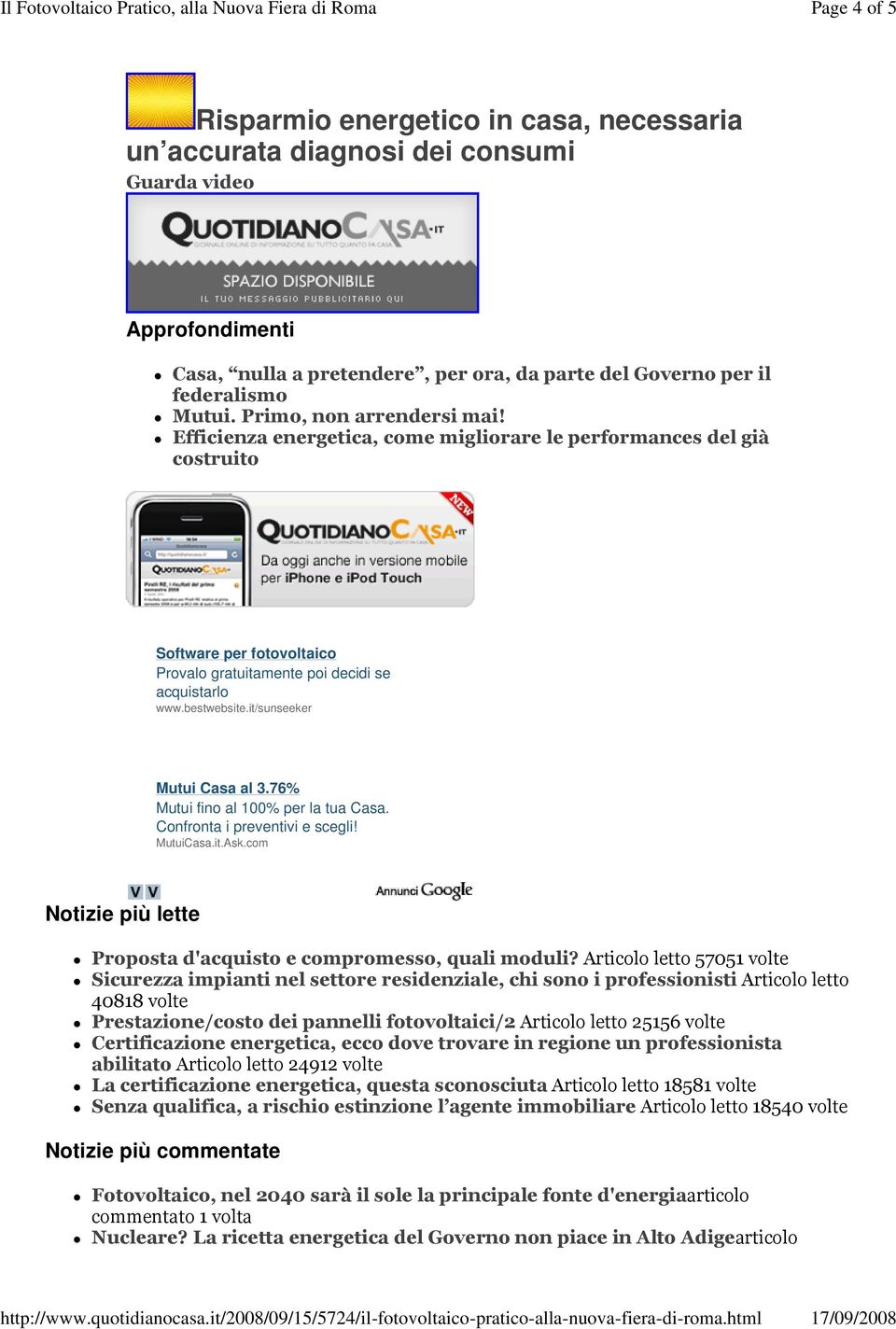 it/sunseeker Mutui Casa al 3.76% Mutui fino al 100% per la tua Casa. Confronta i preventivi e scegli! MutuiCasa.it.Ask.com Notizie più lette Proposta d'acquisto e compromesso, quali moduli?